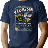 Christmas Story Official Red Ryder Carbine Action 200 Shot Range Model Air Rifle T-Shirt for Men & Women, T-Shirts Graphic Tee - Navy