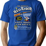 Christmas Story Official Red Ryder Carbine Action 200 Shot Range Model Air Rifle T-Shirt for Men & Women, T-Shirts Graphic Tee - Blue