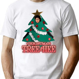 Christmas Tree-hee T-Shirt - Retro Graphic Tee for Men & Women - White