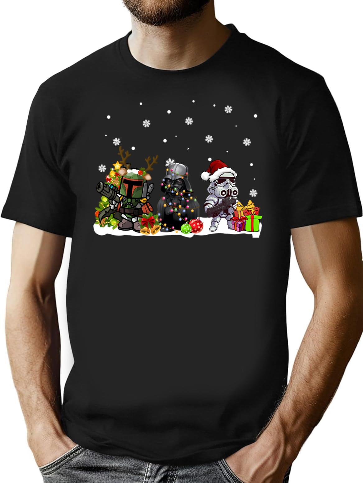 Christmas T-Shirt - Retro Graphic Tee for Men & Women - Black