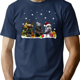Christmas T-Shirt - Retro Graphic Tee for Men & Women - Navy