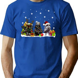 Christmas T-Shirt - Retro Graphic Tee for Men & Women - Blue