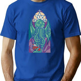 Church Of Cthulhu T-Shirt for Men & Women, T-Shirts Graphic Tee - Blue