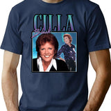 Cilla Black Homage Funny Uk Tv Legend 80's 90's Retro T-Shirt - Navy