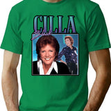 Cilla Black Homage Funny Uk Tv Legend 80's 90's Retro T-Shirt - Green