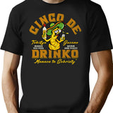 Cinco De Drinko T-Shirt for Men & Women, T-Shirts Graphic Tee - Black