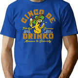 Cinco De Drinko T-Shirt for Men & Women, T-Shirts Graphic Tee - Blue