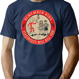 Cips Retro Sign - Electricity Will Kill You T-Shirt for Men & Women, T-Shirts Graphic Tee - Navy