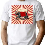 Circus Elephant Vintage Poster Pop Wall Street Art T-Shirt - White