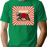 Circus Elephant Vintage Poster Pop Wall Street Art T-Shirt - Green