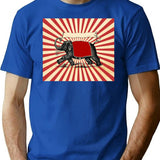 Circus Elephant Vintage Poster Pop Wall Street Art T-Shirt - Blue
