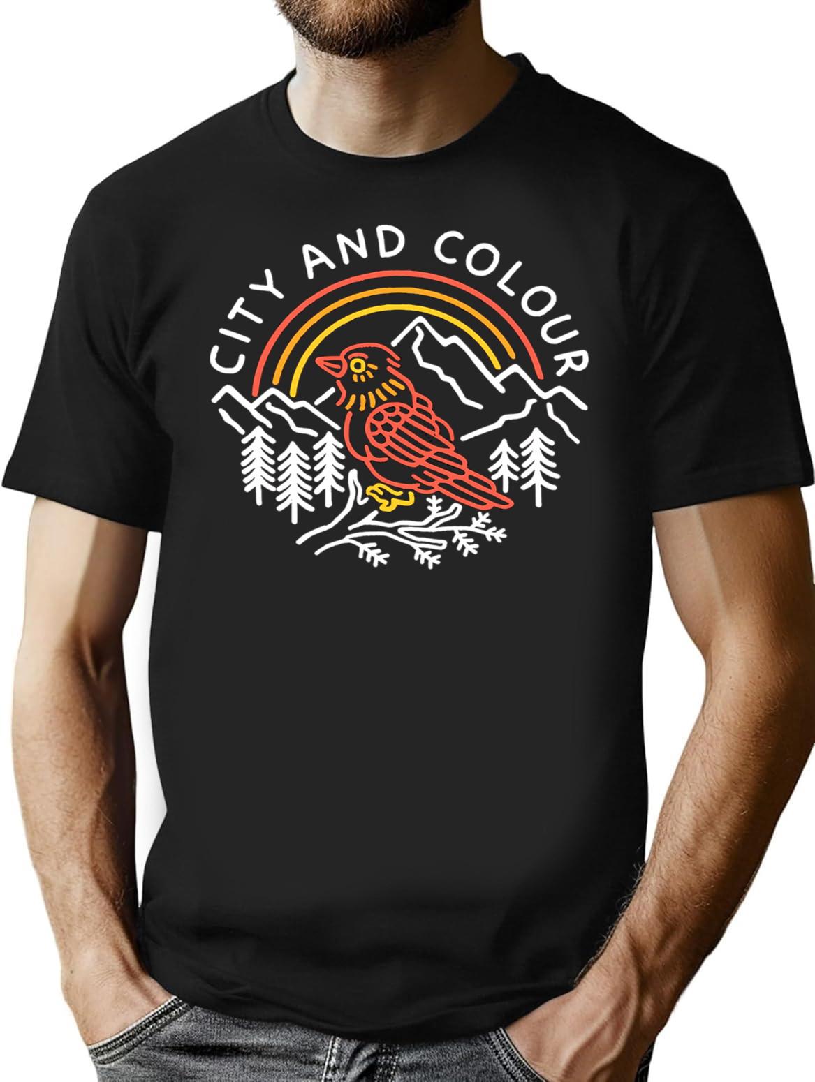 City And Colour Heritage Circle Graphic Vintage Styled Graphic For The Awesome Band T-Shirt - Black
