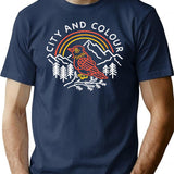City And Colour Heritage Circle Graphic Vintage Styled Graphic For The Awesome Band T-Shirt - Navy