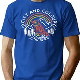 City And Colour Heritage Circle Graphic Vintage Styled Graphic For The Awesome Band T-Shirt - Blue
