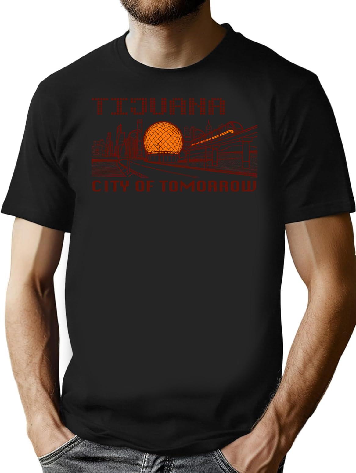 City Of Tomorrow T-Shirt - Retro Graphic Tee for Men & Women - Black