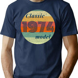 Classic 1974 Model Funny Turning 50 T-Shirt - Navy