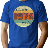 Classic 1974 Model Funny Turning 50 T-Shirt - Blue