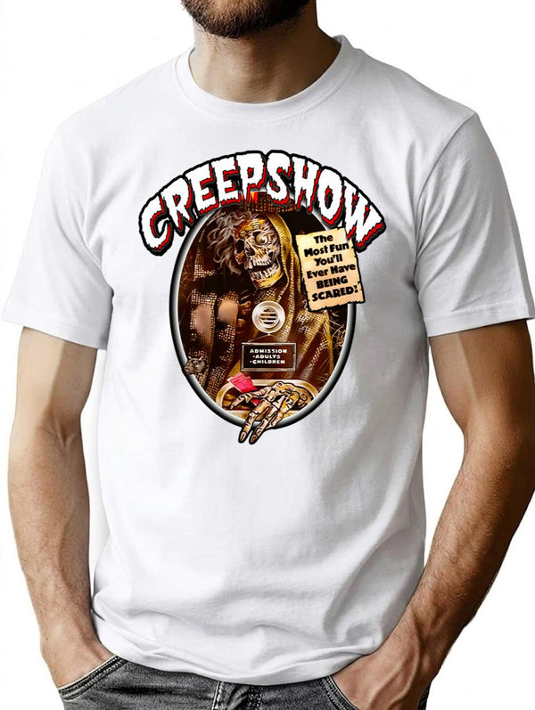 Classic 80S Horror Cartoons Creepshow T-Shirt for Men & Women, T-Shirts Graphic Tee - White