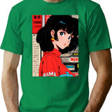 Classic Anime Retro Vintage Cute T-Shirt - Retro Graphic Casual Tee - Green