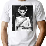 Classic Bride Of Frankenstein T-Shirt for Men & Women, T-Shirts Graphic Tee - White