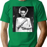Classic Bride Of Frankenstein T-Shirt for Men & Women, T-Shirts Graphic Tee - Green