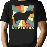 Classic Capybara Lover Vintage Retro Animal T-Shirt - Black