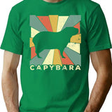 Classic Capybara Lover Vintage Retro Animal T-Shirt - Green