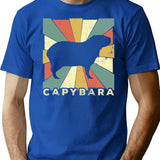 Classic Capybara Lover Vintage Retro Animal T-Shirt - Blue