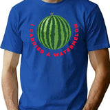 Classic I Carried A Watermelon Funny Vintage T-Shirt - Blue