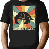 Classic Komodo Dragon Lover Vintage Retro Animal T-Shirt - Black