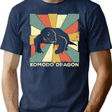 Classic Komodo Dragon Lover Vintage Retro Animal T-Shirt - Navy