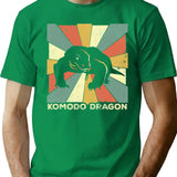 Classic Komodo Dragon Lover Vintage Retro Animal T-Shirt - Green