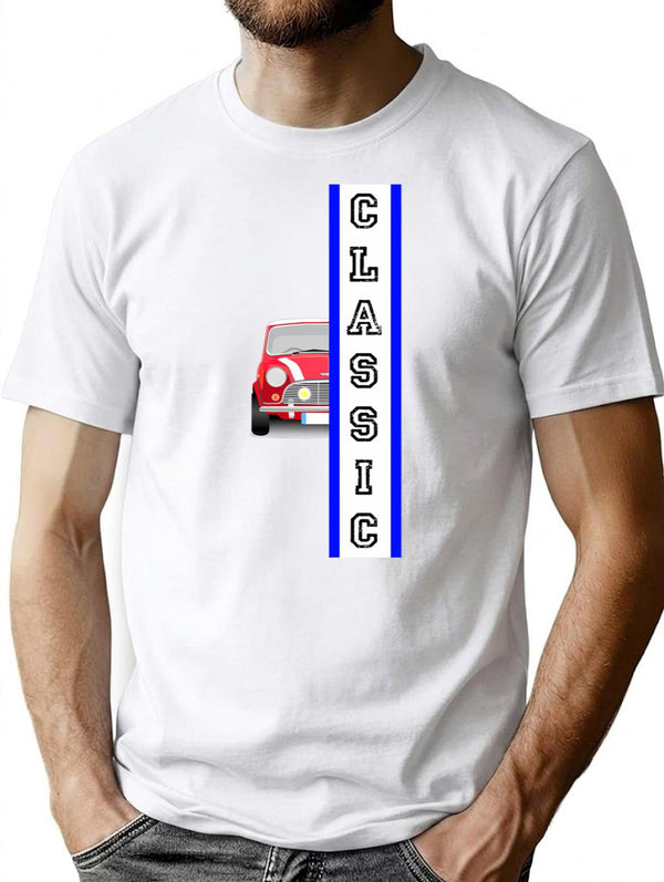 Classic Mini Cooper T-Shirt for Men & Women, T-Shirts Graphic Tee - White