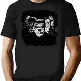Classic Monsters Black White Pop T-Shirt for Men & Women, T-Shirts Graphic Tee - Black