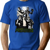 Classic Monsters T-Shirt for Men & Women, T-Shirts Graphic Tee - Blue