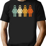 Classic Vintage Style Female Welder T-shirt Grunge Style - Black