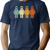 Classic Vintage Style Female Welder T-shirt Grunge Style - Navy