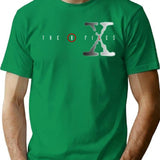 Classic X Files Logo T-Shirt for Men & Women, T-Shirts Graphic Tee - Green