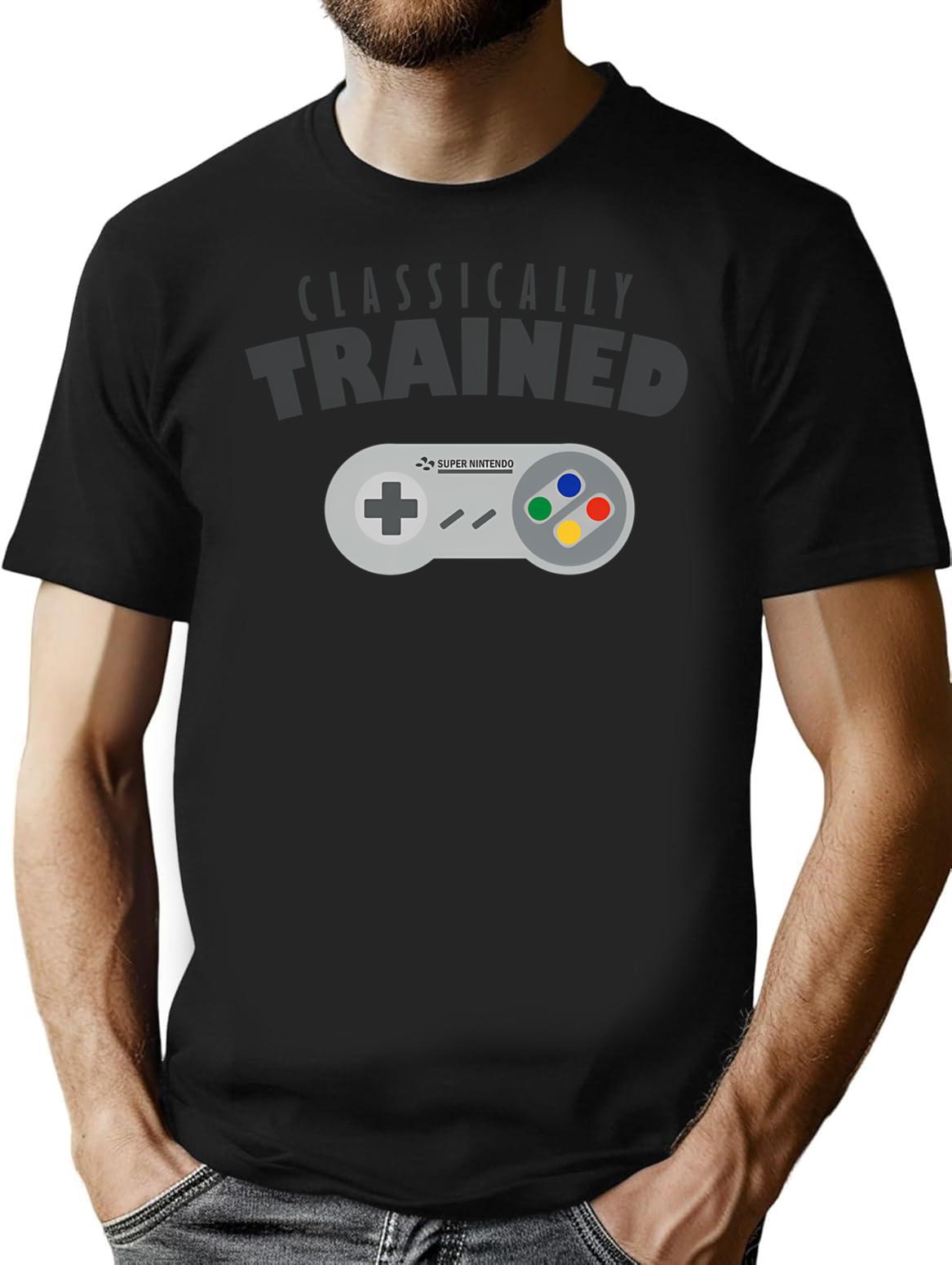 Classically Trained (1) T-Shirt - Retro Graphic Tee for Men & Women - Black