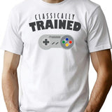 Classically Trained (1) T-Shirt - Retro Graphic Tee for Men & Women - White