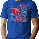 Cleveland Willie Mays Hayes Worn T-Shirt for Men & Women, T-Shirts Graphic Tee - Blue