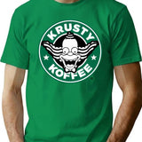 Clown Coffee Parody T-Shirt for Men & Women, T-Shirts Graphic Tee - Green