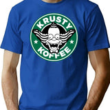 Clown Coffee Parody T-Shirt for Men & Women, T-Shirts Graphic Tee - Blue