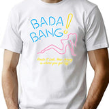 Club Bada Bang Neon T-Shirt for Men & Women, T-Shirts Graphic Tee - White
