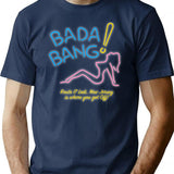 Club Bada Bang Neon T-Shirt for Men & Women, T-Shirts Graphic Tee - Navy