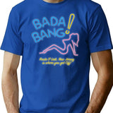 Club Bada Bang Neon T-Shirt for Men & Women, T-Shirts Graphic Tee - Blue