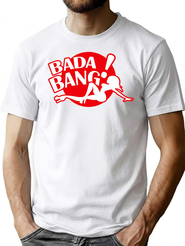 Club Bada Bang T-Shirt for Men & Women, T-Shirts Graphic Tee - White