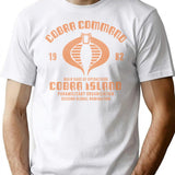 Cobra Island Dks T-Shirt for Men & Women, T-Shirts Graphic Tee - White