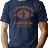 Cobra Island Dks T-Shirt for Men & Women, T-Shirts Graphic Tee - Navy
