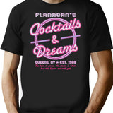 Cocktails Dreams Bar T-Shirt for Men & Women, T-Shirts Graphic Tee - Black